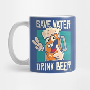 save water drink beer 4 Mug